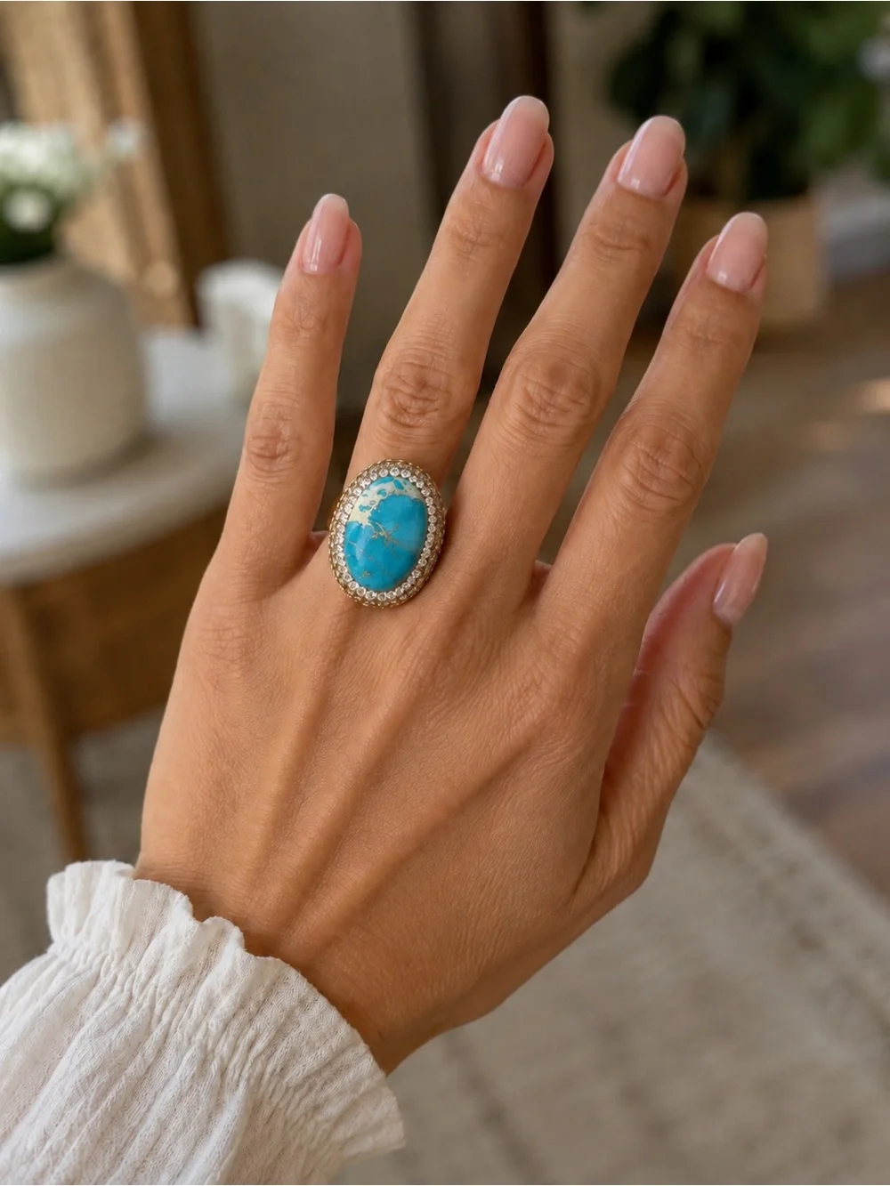 Bold Statement Turquoise Ring - Women's Jewelry